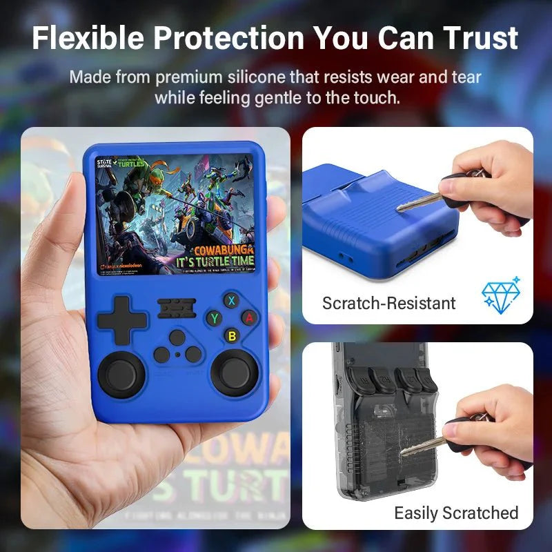 Silicone Case for R36S Handheld Console | 360° Shockproof Soft Shell Cover [20% Off Limited Time]